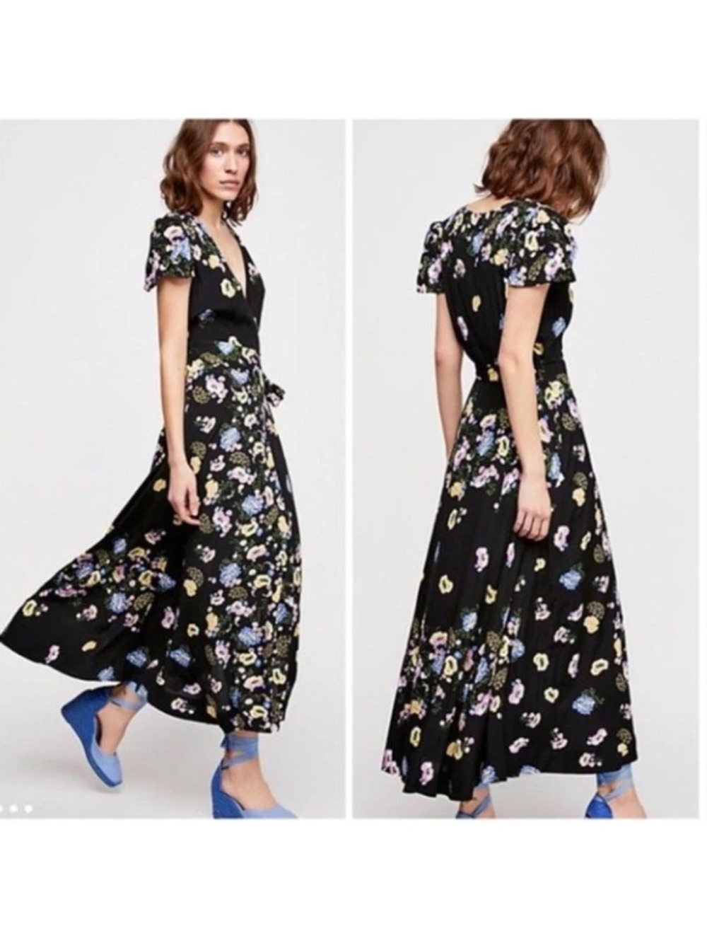 NWT Free People Gorgeous Jess Maxi Wrap Dress